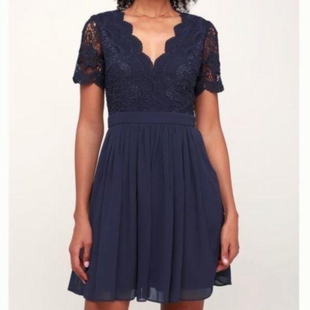 NWTS Lulu’s Angel In Disguise Navy Blue dress